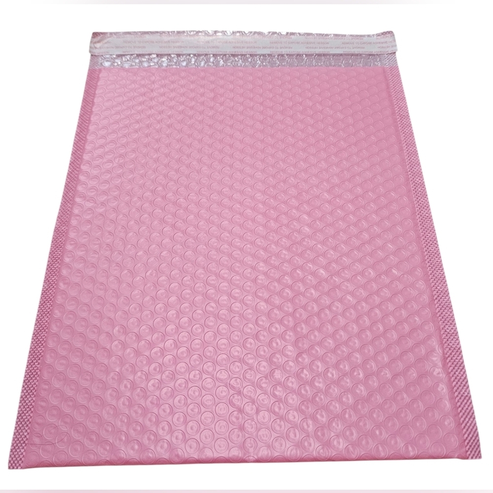 Pink Heavy Duty Poly Bubble Mailers. 15 Count, 9½" x 11¾". Waterproof - Picture 2 of 2